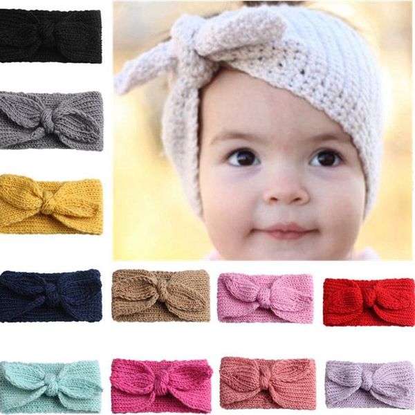 

baby headbands hairbands hair bow elastics for baby girls newborn ears warmer baby headband accessories knit crochet headbands, Silver