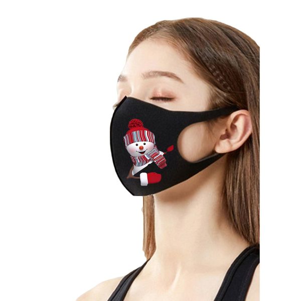 

christmas mouth face mask washable face fabric facial mask for protection reusable santa elk print earloop mouth cap bbyqvx