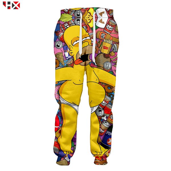 

anime the simpsons 3d print men trousers harajuku streetwear sweatpants men women casual fashion jogging pants x491 c1201, Black