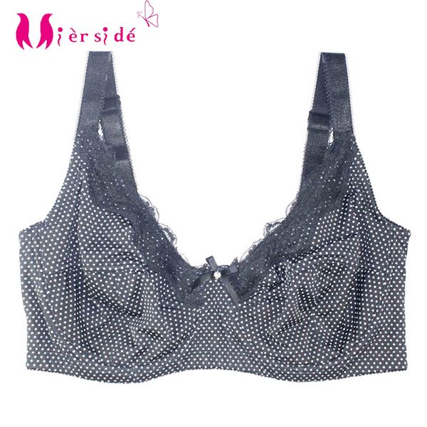 Mereide 953P Plus Size Push Up BH Dessous Spitze Dot Unterwäsche Für Frauen Alltag Sexy BH 34-46 C / D / DD / DDD / E / F / G 201202