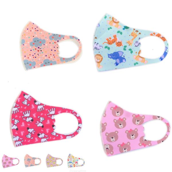 

factory boys children cartoon protective girls face kids mouth anti-dust ice silk breathable earloop washable reusable m 3akk5j