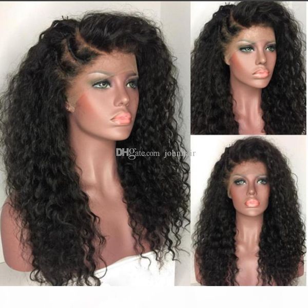 

9a grade pre plucked human hair wigs for black women brazilian full lace wig with baby hair virgin lace front wigs, Black;brown