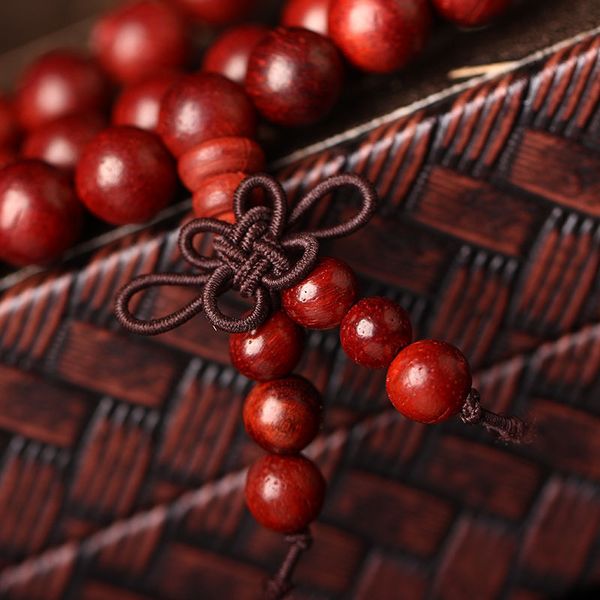 

lao red wood 108 a 8mm hand-made buddha bracelets sandal beads ornament men paragraph lucky hand line, Black