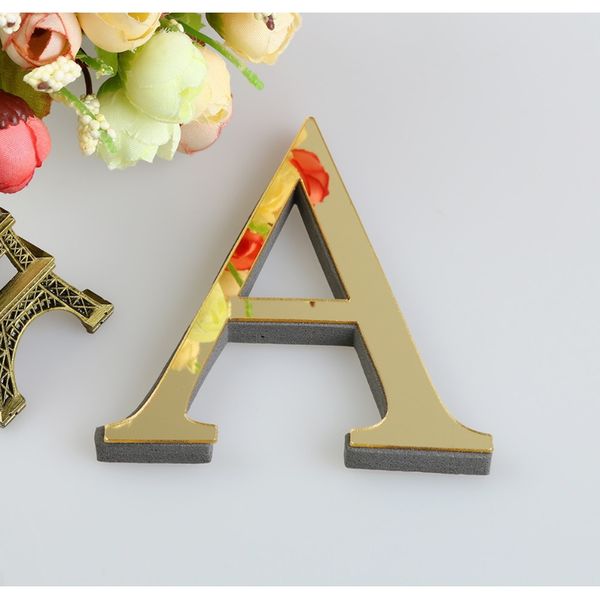 

1pcs 26 english letters diy 3d mirror acrylic wall sticker decals surface modern home decor wall art mural fumiture stickers 1 wmtqrb