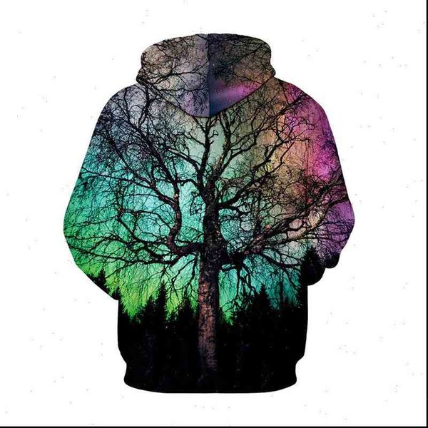 

women's hoodies & sweatshirts hoodie funny womens men women fashion 3d tree print pullover streetwear hoody tracksuits tl4n, Black