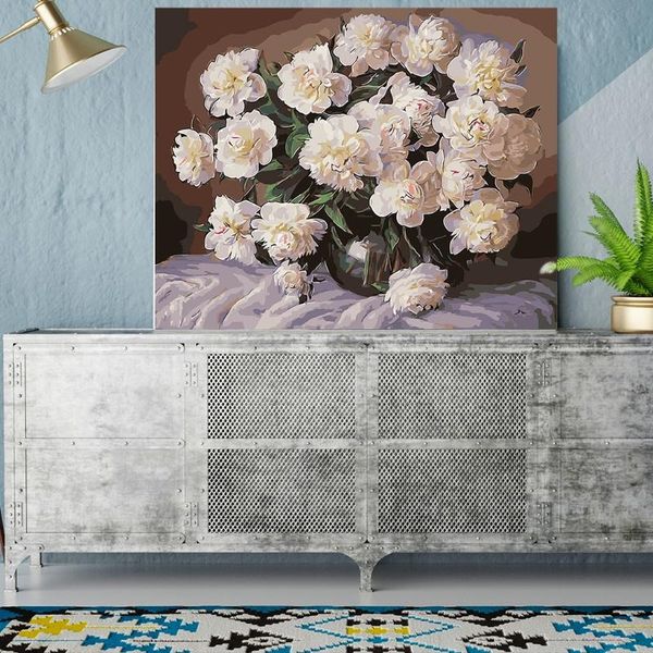

paintings flowers digital oil painting by numbers canvas wall picture diy home decoration 72xf