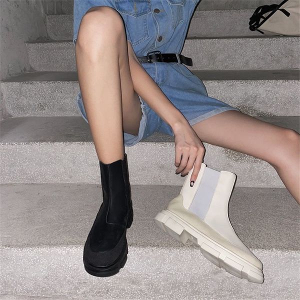 

2021 new winter fall of women leather boot women's fashion wild shoes woman boots cljv, Black