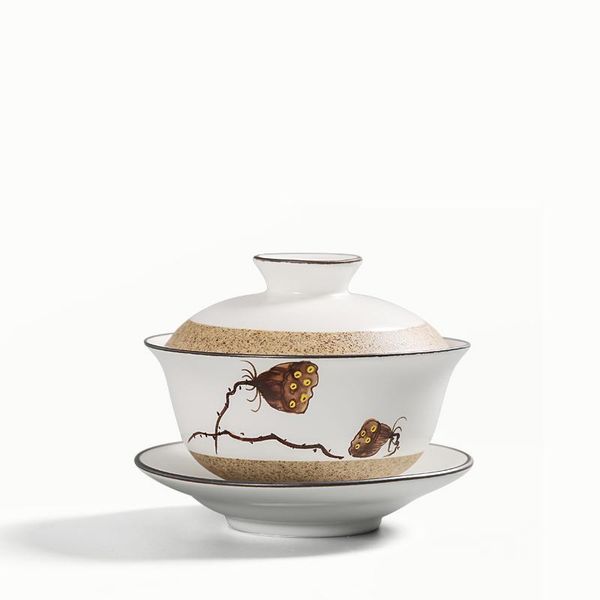 

luwu ceramic gaiwan hearpainted teacup lotus chinese kung fu наборы phareware 120ml luwu ceramic wmtlzj