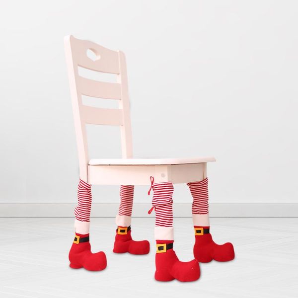 

chair covers 1pc creative furniture legs protect christmas fabric table leg foot party decoration supplies