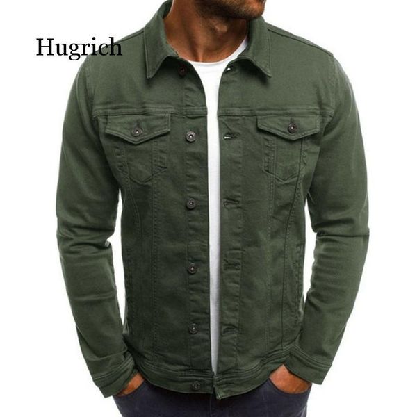 

men's jackets denim coats large size jean jacket classic western style street club trucker solid coat outwear, Black;brown