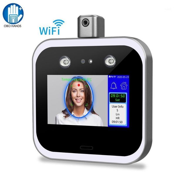 

wifi/tcp/ip infrared temperature detection face recognition terminal access control time attendance machine 5 inch touch screen1