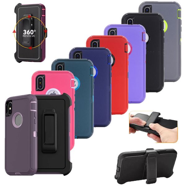 

rugged shockproof cell phone case for iphone 12 11 pro x xr xs max 8 7 plus kikstand defender hybrid heavy robot case