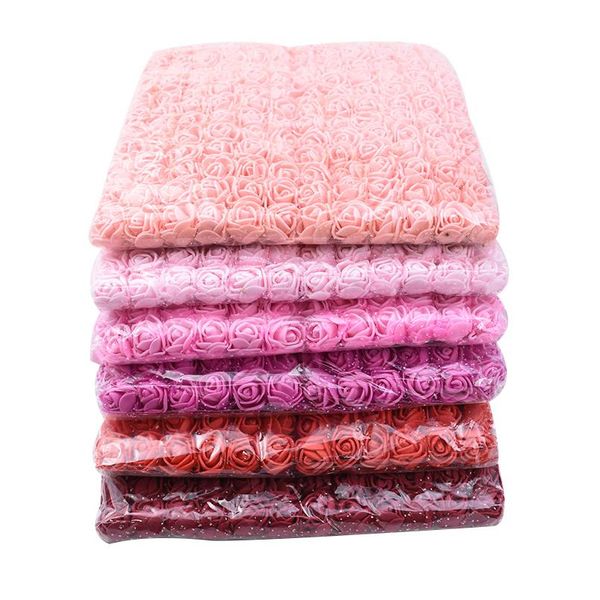 

72/144pieces christmas decorative flower wreath pe teddy bear of rose wedding scrapbook artificial flower home decor fak bbybhf