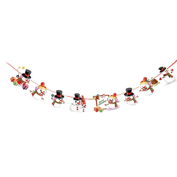 

year's day claus new christmas santa party decoration snowman flags