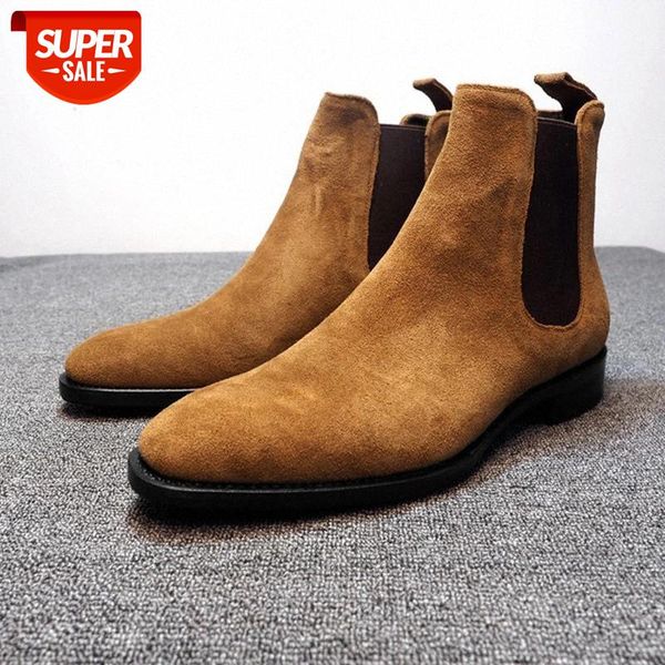 

men basic boots shoes men 2020 spring winter fashion casual boots brand ankle botas new leather classic lace-up #f03s