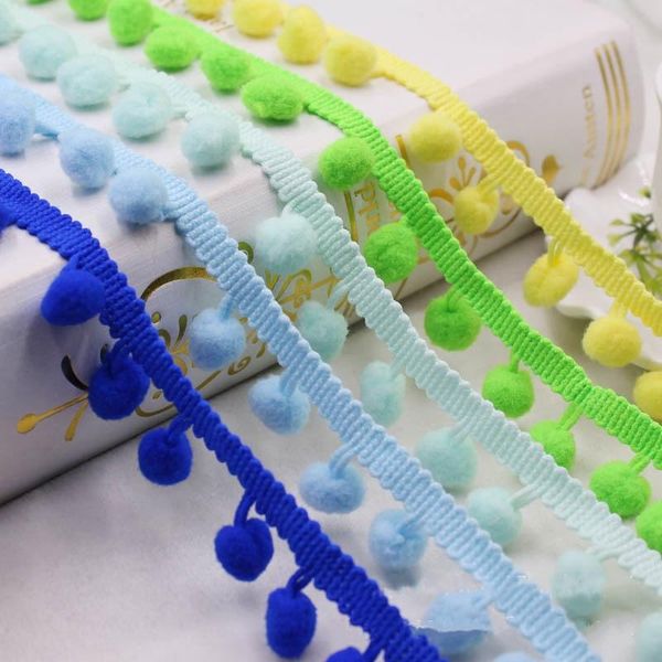 

1yard pompomes trim lace fabric sewing pom poms tassel hair ball lace ribbontrim ribbon fringe decoration diy for sewing decor h jllgqz