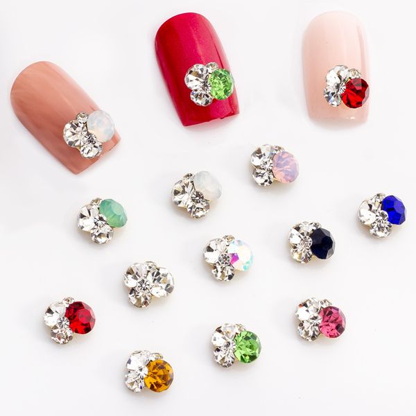 

tamax nar011 11 styles strass diamond colorful nail rhinestones nail art decorations glass gems nails shinning accessories, Silver;gold