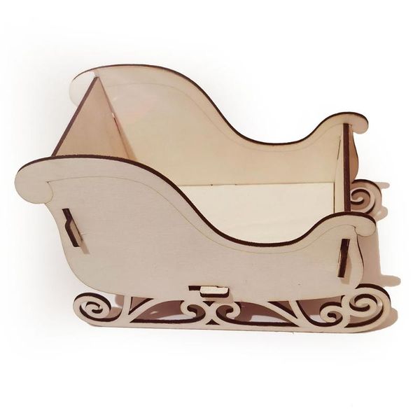 

party cute craft with pigment festive atmosphere l home decor diy assembly ornament deskwooden christmas sleigh