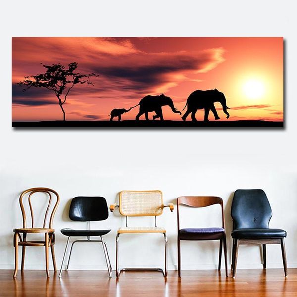 

printed modern african style landscape oil painting on canvas one piece wall picture art for bedroom room quadro home decor1