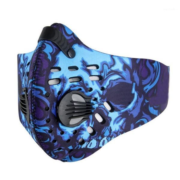 

cycling caps & masks face mask activated carbon non-woven cloth breathable dust-proof adjustable outdoor halloween costumes accessories1, Black