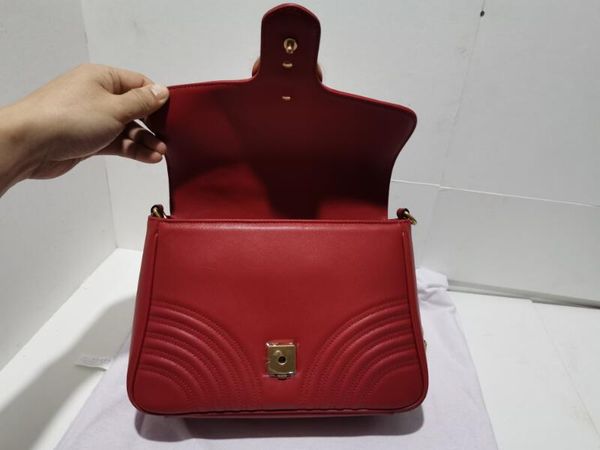

gold-toned hardware,with shipping matelassé marmonts quality 5a leather shoulder bag,antique chevron 27cm dust bag,dhl 49811 pqxj, Red;black