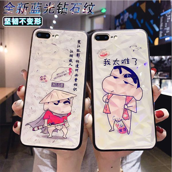 

1dw7plus phone purple pattern vip 7 protective case 6s plus silicone se 2020 fall proof 8plus personal creativity 6 edging for men