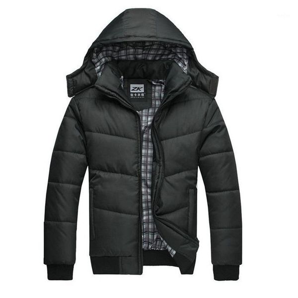 

padded parka winter jacket men slim mens jackets and coats winterjas heren doudoune manteau blouson veste homme hiver marque1, Black