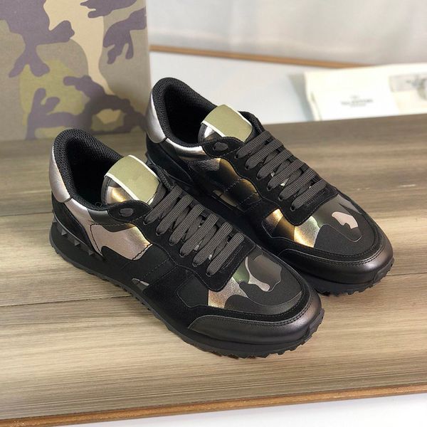 

italy camouflage men's shoes fashion new arrive sneakers men shoes size 38-45 model rl01, Black