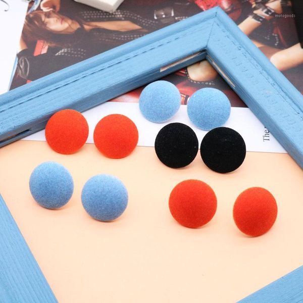 

stud round more colors sweet-earrings1, Golden;silver