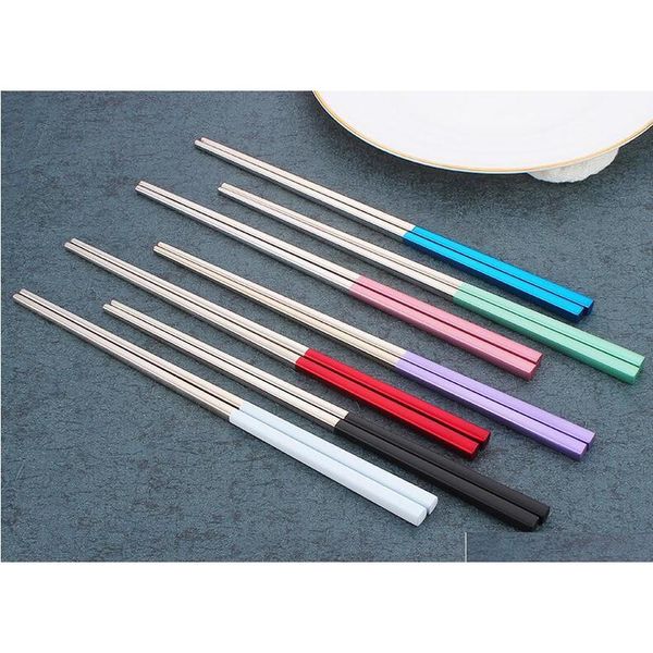 

dhl for 304 stainless steel chopsticks gold black silver square chopsticks bar restaurant kitchen supplies christmas pa sqckew wphome
