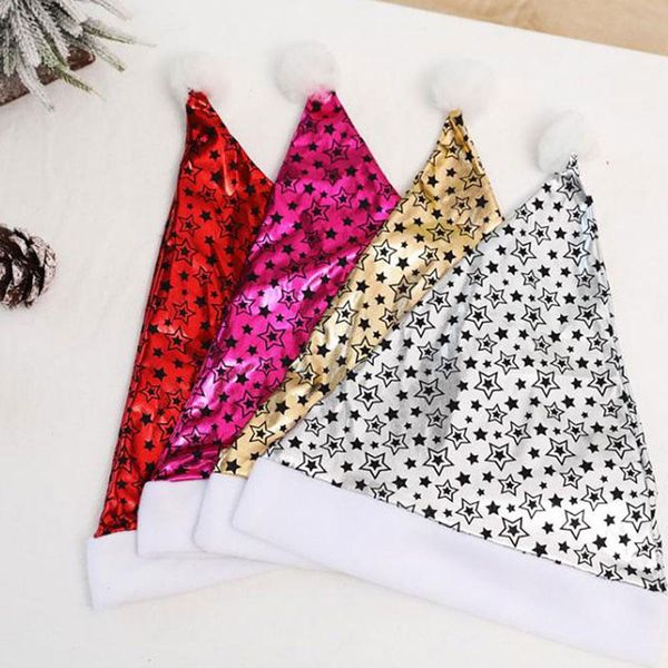 

christmas decorations 1pc santa claus sequins hats caps decor of children's xmas year's gifts home party supplies 36*28cm