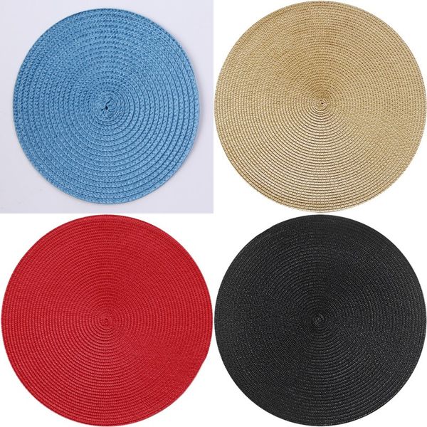 

ручная плетение placemat plate круглый коврик pp изоляционные площадки горки домашней среды защиты аксессуаров 1 6hj k2