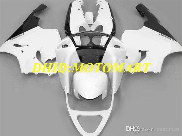 Комплект обтекателя мотоцикла для Kawasaki Ninja ZX7R 97 99 00 03 ZX 7R 1997 2003 ABS Cool White Black Flatings CA09