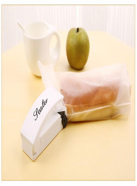

portable mini magic food storage household snack plastic food bag abs material cute hand pressure wmtfix