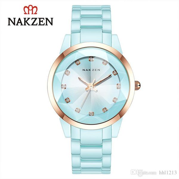 

2020 ladies watch ladies ceramic waterproof fashion quartz watch wild simple temperament trend bracelet with dress birthday gift 1022, Slivery;brown