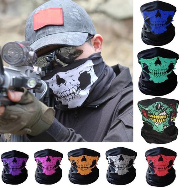 

ski half halloween skull bicycle cosplay face mask ghost scarf bandana neck warmer party headband magic turban balaclava