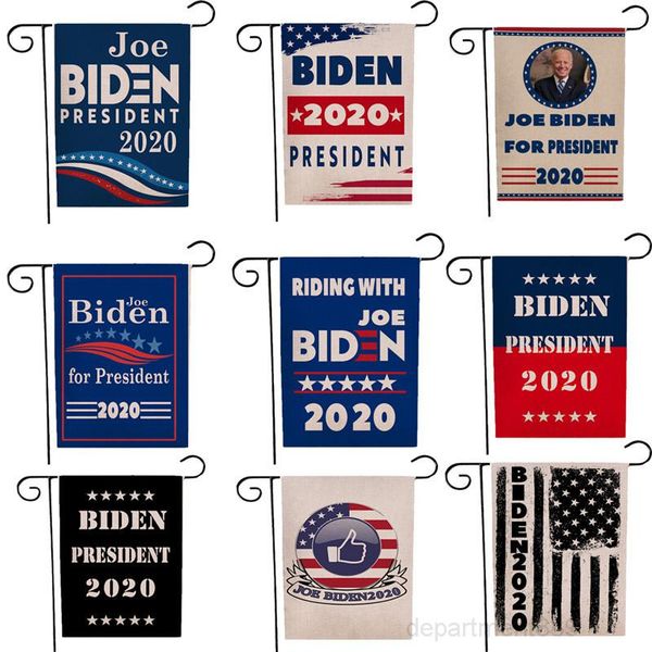 

45*30cm joe biden flags flax printed banner durable flag keep america great election supplies owb2628