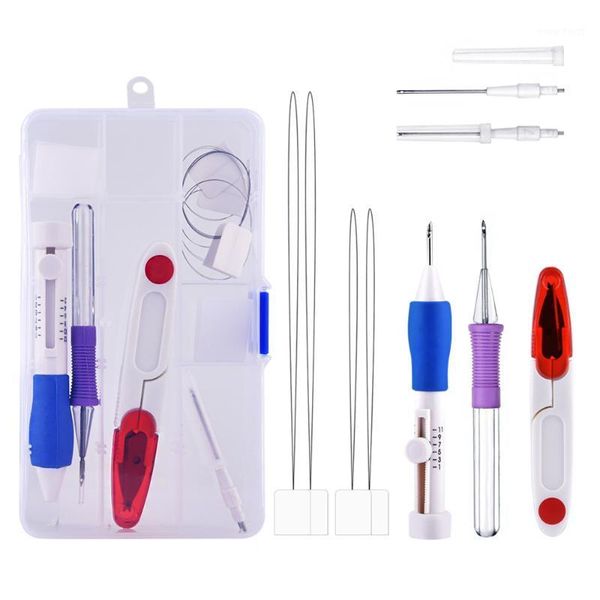 

embroidery punching pen needle set embroidery punch stitching knitting pen kit for diy handcraft sewing accessories1, Black