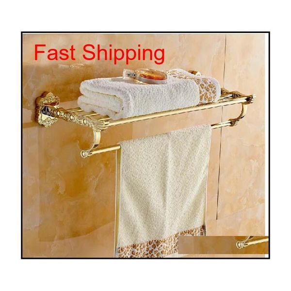 

luxury gold brass bathroom towel shelf exquisite carved towel r qylbxy yh_pack