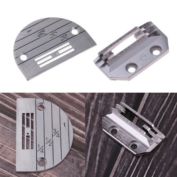 

e12 feed dog and needle plate set industrial sewing machine part attachments, Black