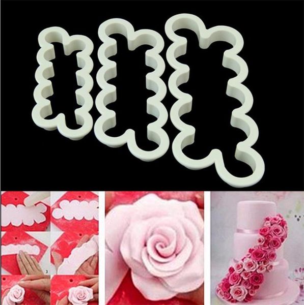 

3шт силиконовый розовый торт плесень diy торт печенье украшать инструмент розовый голубь кученформ 3шт силиконовые wmtfzs