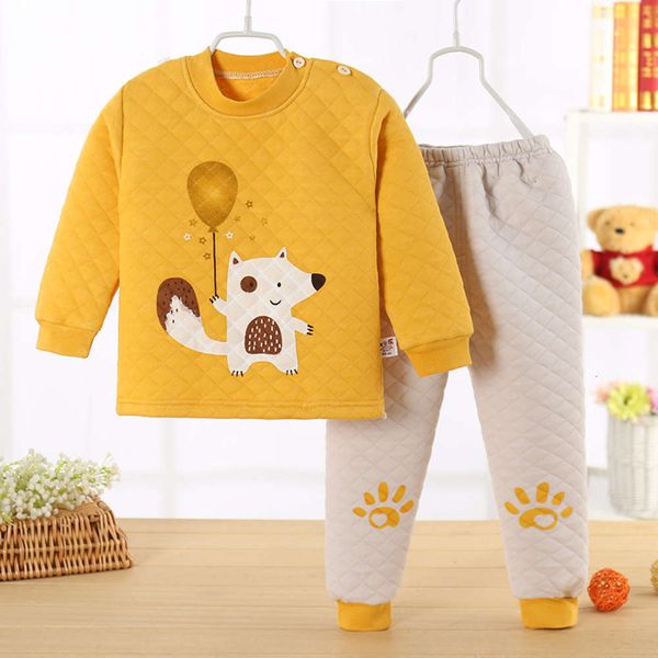 

children's warm underwear set in new autumn and winter of 20, Blue;red