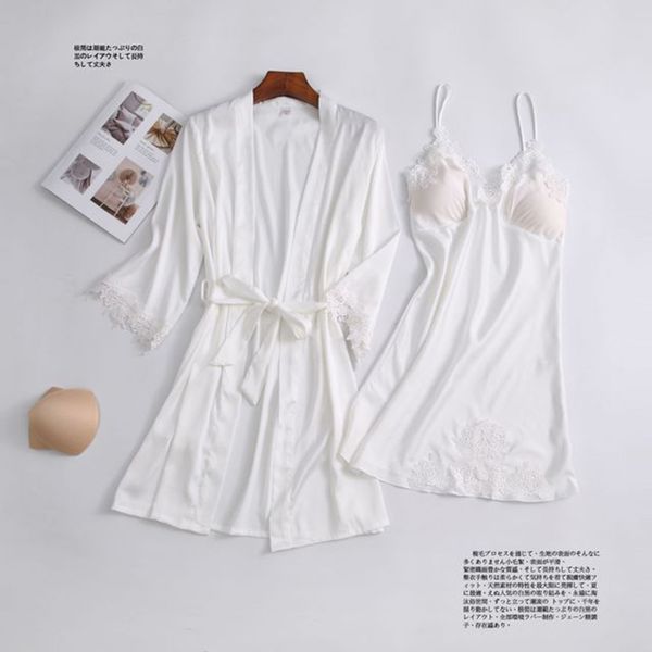 

2021 new summer spring silk pajamas sets for women solid nightgowns v neck with lace sashes short nightdress sleepwear zshv, Black;red