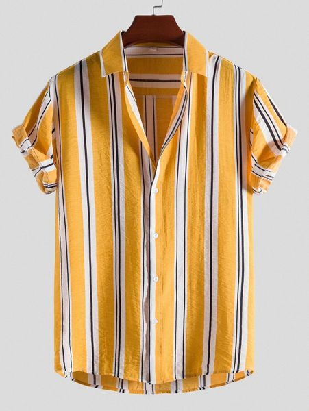 

men striped button up shirt n6kq#, White;black