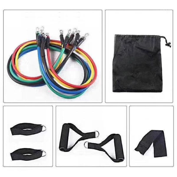 

resistance bands 11-piece set tensioner pull rope fitness multi-function suit muscle training belt elastic sleeve bands1