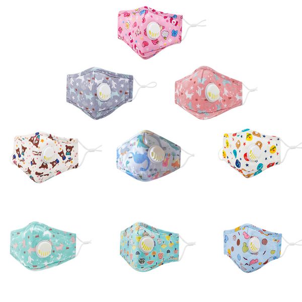

child kids masks cartoon animals boys girls white valve mouth mask anti pollution print star dinosaur breathable face masks