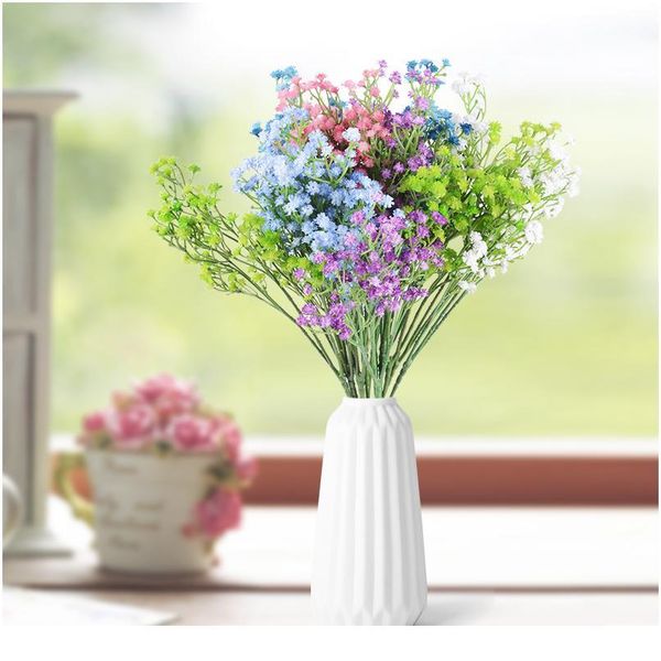 

12pcs baby's breath gypsophila new artificial flowers fake flower bouquet wedding home decor diy wreath sheep handicraf bbyqoi