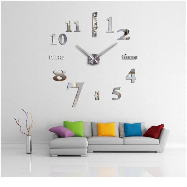 

affordable diy mirror effect home decoration wall stickers brief style still life quartz living room affordable wa wmtggw