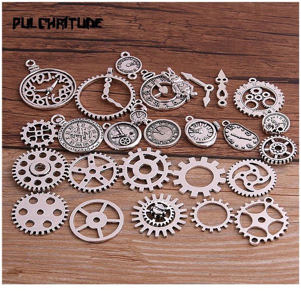 

случайные 20 шт. винтаж урожай металлический steampunk подвески diy аксессуары часы передач подвески подвеска для ювелирных изделий maki wmt