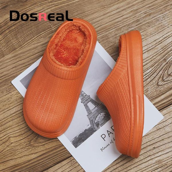 

women slippers for home 2020 new slippers with fur winter warm shoes wateproof lovers house slides big size, Black